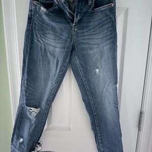 Blank NYC Dark Blue Distressed Boyfriend Jeans